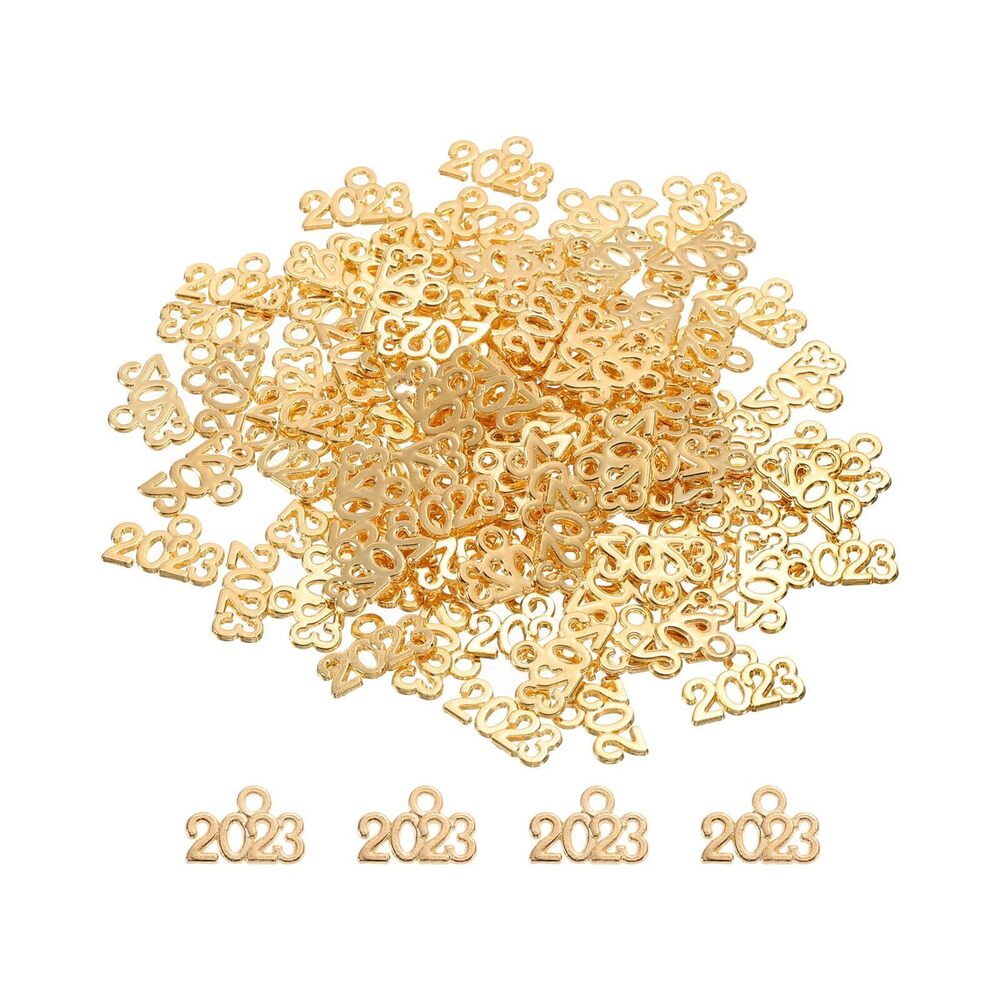 5997 2023 Year Number Charm Graduation Year Charm Golden for Tassel, DIY